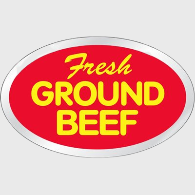 Beef Label Fresh Ground Beef - 500/Roll