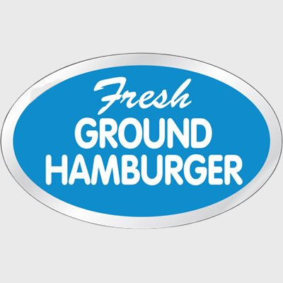 Beef Label Fresh Ground Hamburger - 500/Roll