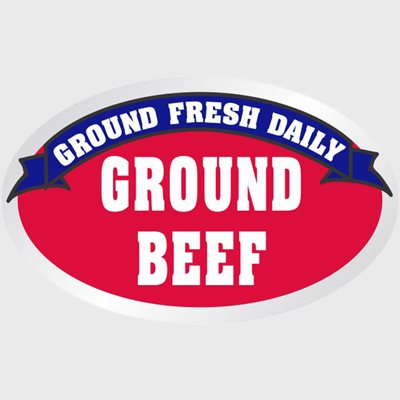 Beef Label Ground Beef (Ground Fresh Daily) - 500/Roll