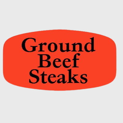 Beef Label Ground Beef Steaks - 1,000/Roll