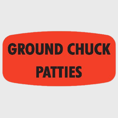 Beef Label Ground Chuck Patties - 1,000/Roll