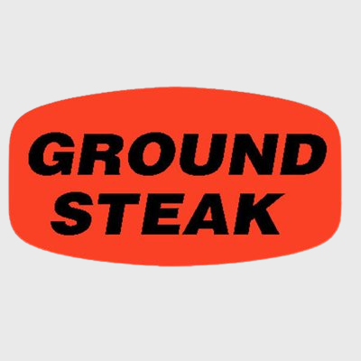 Beef Label Ground Steak - 1,000/Roll