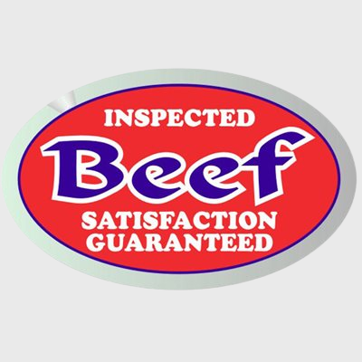 Beef Label Inspected Beef Satisfaction Guaranteed - 500/Roll