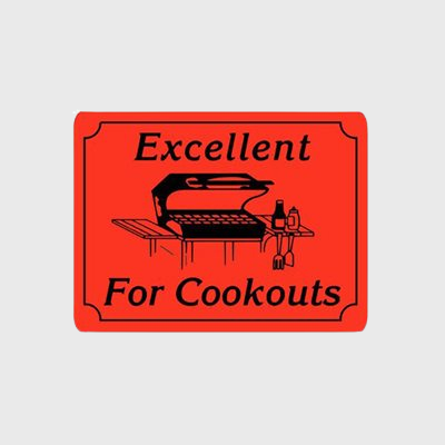Grilling Label Excellent for Cookouts With Grill - 500/Roll