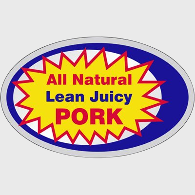 Pork Label All Natural Lean Juicy Pork - 500/Roll