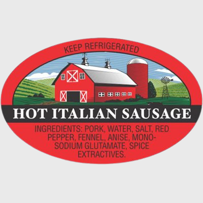 Pork Label Hot Italian Sausage With Witt's Ingredients  - 500/Roll