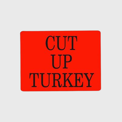 Meat And Seafood Label Cut up Turkey - 1000/Roll