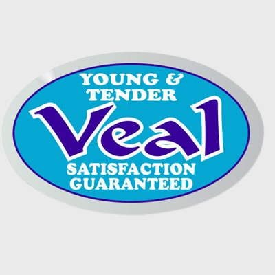 Meat And Seafood Label Veal (Young & Tender) - 500/Roll