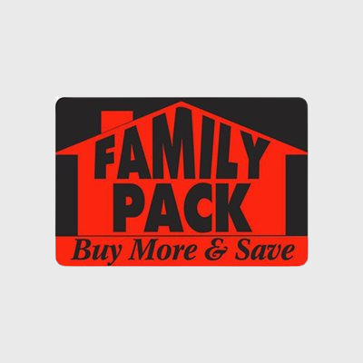 Family Pack Label Family Pack With House - 1,000/Roll