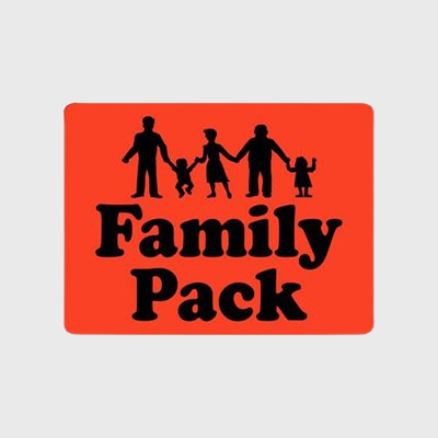 Coupon And Discount Label Family Pack With People - 500/Roll