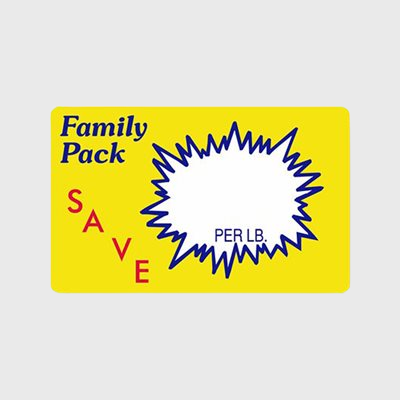 Family Pack Label Save BLANK - 500/Roll