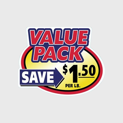 Coupon And Discount Label Value Pack Save $1.50 - 500/Roll