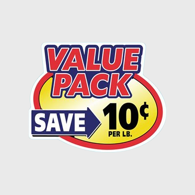 Coupon And Discount Label Value Pack Save 10¢ - 500/Roll