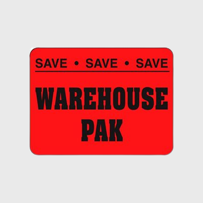 Coupon And Discount Label Warehouse Pak - Save Save Save - 500/Roll