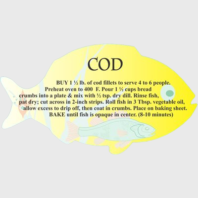 Seafood Label COD - 250/Roll