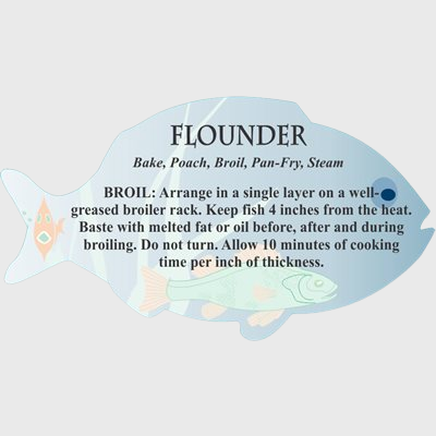 Seafood Label Flounder Cooking - 250/Roll