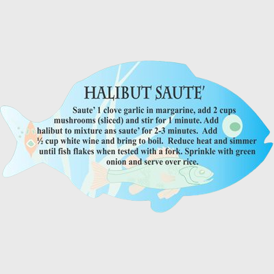 Seafood Label Halibut - 250/Roll