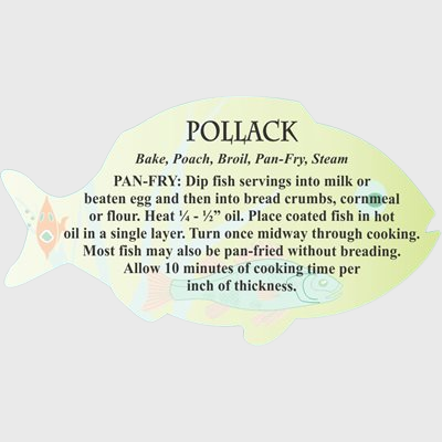 Seafood Label Pollock Cooking Recipe - 250/Roll
