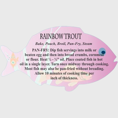 Seafood Label Rainbow Trout Cooking Recipe - 250/Roll