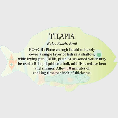 Seafood Label Tilapia Cooking Recipe - 250/Roll