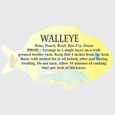 Seafood Label Walleye Cooking Recipe - 250/Roll