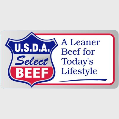 USDA Select Beef A Leaner Label - 1,000/Roll