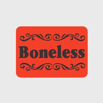 Specialty Meat Label Boneless With Design -  1,000/Roll