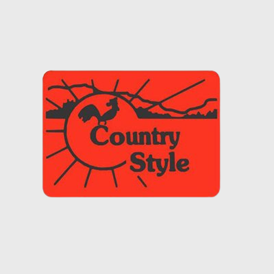 Specialty Meat Label Country Style With Rooster - 1,000/Roll