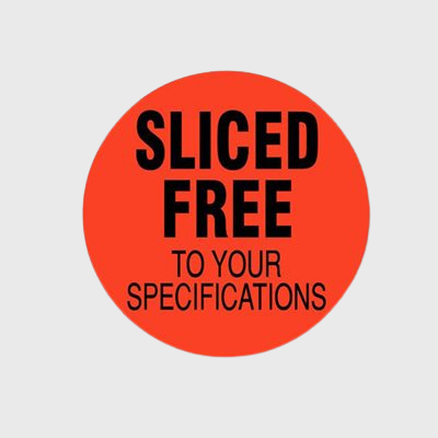 Specialty Meat Label Sliced Free To Your Specs - 250/Roll