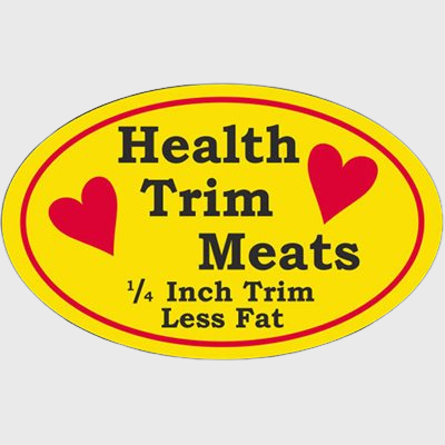 Specialty Meat Label Health Trim Meats 1 / 4 Inch - 500/Roll