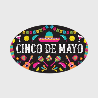 Seasonal Label Cinco De Mayo - 500/Roll