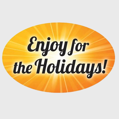 Seasonal Label Enjoy For The Holidays! - 500/Roll