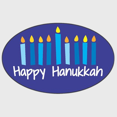 Seasonal Label Happy Hanukkah - 500/Roll