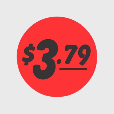 Coupon And Discount Label $3.79 Bullseye - 1,000/Roll