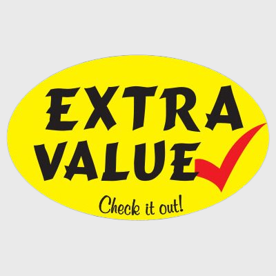 Coupon And Discount Label Extra Value Check It Out - 500/Roll