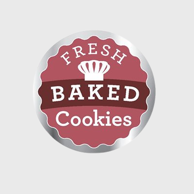 Specialty Bakery Label Fresh Baked Cookies - 500/Roll