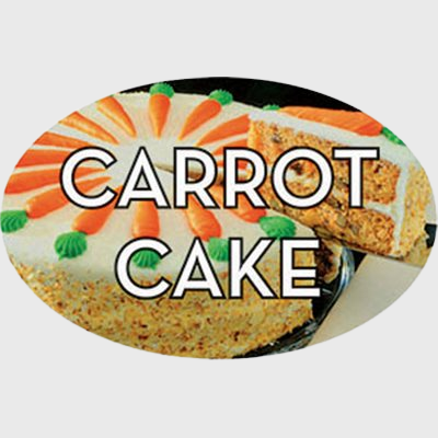 Standard Flavor Label Carrot Cake - 500/Roll
