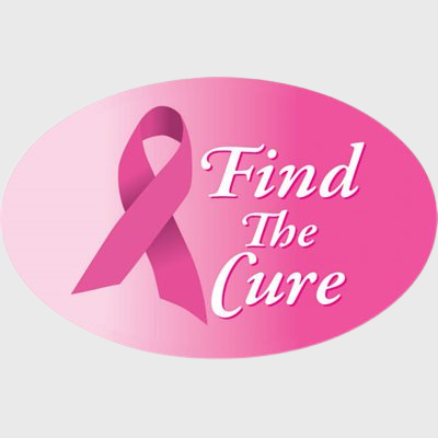 Promotional Specialty Label Find The Cure Pink Ribbon - 500/Roll
