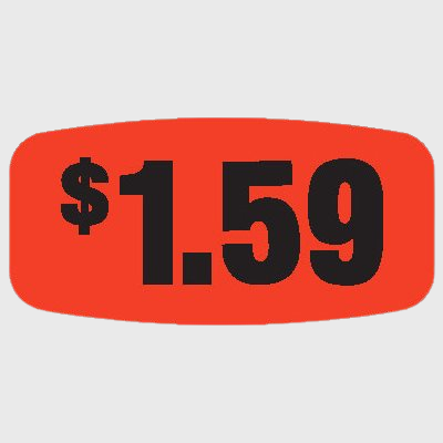 Pricing Label $1.59 - 1,000/Roll