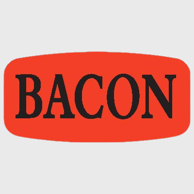 Short Oval Label Bacon - 1,000/Roll