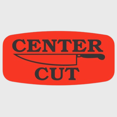 Short Oval Label Center Cut - 1,000/Roll