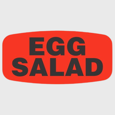 Short Oval Label Egg Salad - 1,000/Roll