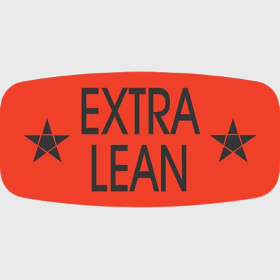 Short Oval Label Extra Lean - 1,000/Roll