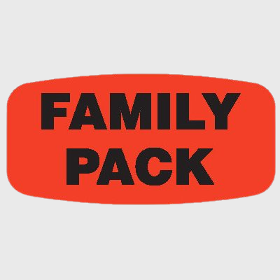 Short Oval Label Family Pack - 1,000/Roll