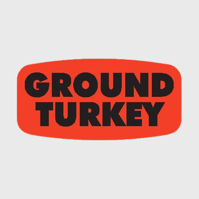 Meat And Seafood Label Ground Turkey - 1,000/Roll