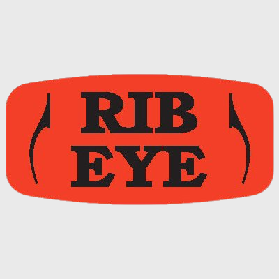 Short Oval Label Rib Eye - 1,000/Roll
