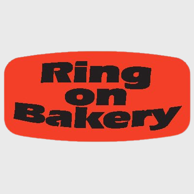 Short Oval Label Ring On Bakery - 1,000/Roll