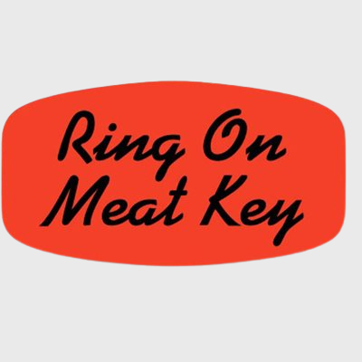 Short Oval Label Ring On Meat Key - 1,000/Roll
