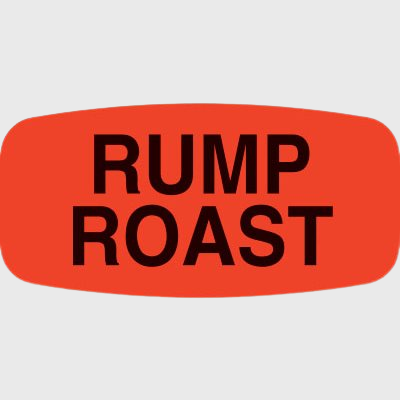Short Oval Label Rump Roast - 1,000/Roll