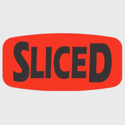 Short Oval Label Sliced - 1,000/Roll